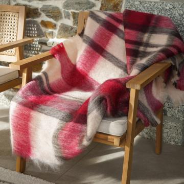 Petit plaid 100% laine mohair