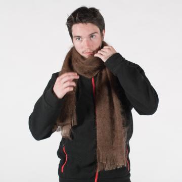 Grande &eacute;charpe tiss&eacute;e laine mohair et soie