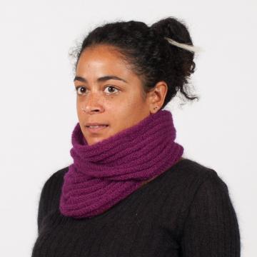 snood mohair et soie tricot&eacute;