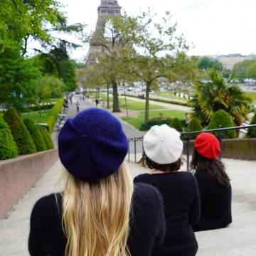 B&eacute;ret "&eacute;toil&eacute;" mohair et soie