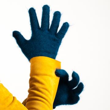 Gants mohair et soie fil double - Mohair du Pays de Corlay