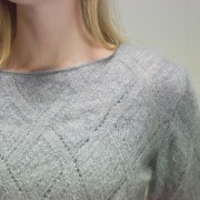 Pull "Lys" tricot main en mohair et soie