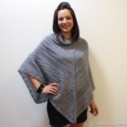 Poncho "Aubade" mohair et soie