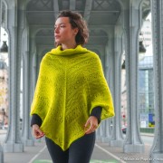 Poncho "Aubade" mohair et soie