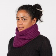 Snood tricot&eacute; "Voyage" mohair et soie