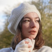 B&eacute;ret "&eacute;toil&eacute;" mohair et soie