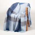Grand plaid mohair Couleur Ray&eacute; bleu
