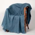 Grand plaid mohair Couleur Mer d'iroise