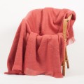 Grand plaid mohair Couleur Flamant rose