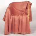 Grand plaid mohair Couleur Terracotta