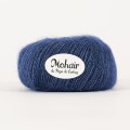 Pelote laine fine mohair et soie 25g DRUIDE Couleur Bleu oc&eacute;an 24A1