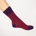 Chaussettes mohair T40/42 TRISKEL  Couleur Ray&eacute; prune cerise
