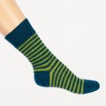 Chaussettes mohair T46/48 TRISKEL  Couleur Ray&eacute; paon anis