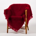 Petit plaid pur mohair Couleur Rubis