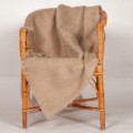 Petit plaid pur mohair Couleur Caf&eacute; au lait