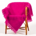 Petit plaid pur mohair Couleur Fuchsia