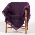Petit plaid pur mohair Couleur Prune