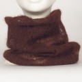 Snood mohair et soie Druide tricot&eacute; main Couleur Chataigne