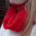 Snood mohair et soie Druide tricot&eacute; main