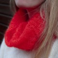 Snood mohair et soie Druide tricot&eacute; main