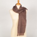 Petite &eacute;charpe tiss&eacute;e mohair et soie Couleur Marron glac&eacute;