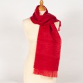 Petite &eacute;charpe tiss&eacute;e mohair et soie Couleur Cerise