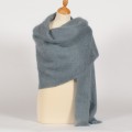 &Eacute;tole tiss&eacute;e mohair et soie Couleur Gris silex