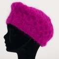 B&eacute;ret &agrave; alv&eacute;oles pur mohair Couleur Digitale