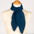 Tour de cou Sophie mohair et soie Couleur Bleu paon
