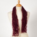 &Eacute;charpe "plume" tricot&eacute;e mohair et soie Couleur Bordeaux