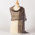 &Eacute;charpe mohair dentelle &eacute;pis Couleur Marron glac&eacute;