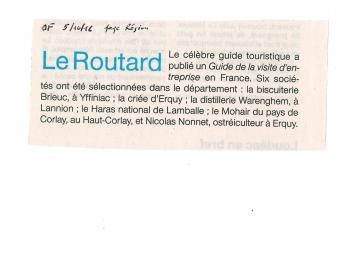 Ouest France 05/10/2016 page Région Bretagne